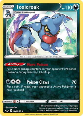 Toxicroak Sword & Shield Pokemon Card