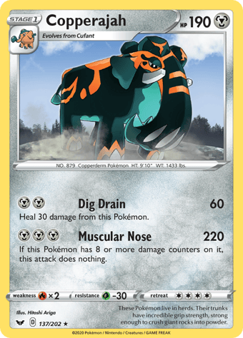 Copperajah Sword & Shield Pokemon Card