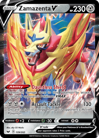 Zamazenta V Sword & Shield Pokemon Card