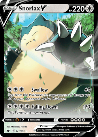 Snorlax V Sword & Shield Pokemon Card