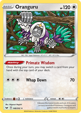 Oranguru Sword & Shield Pokemon Card