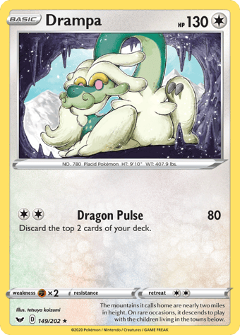 Drampa Sword & Shield Pokemon Card