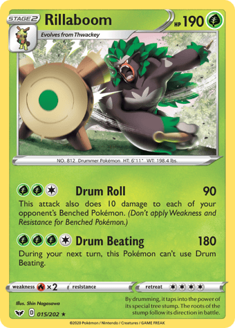 Rillaboom Sword & Shield Pokemon Card