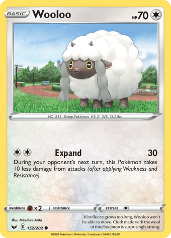 Wooloo Sword & Shield Pokemon Card