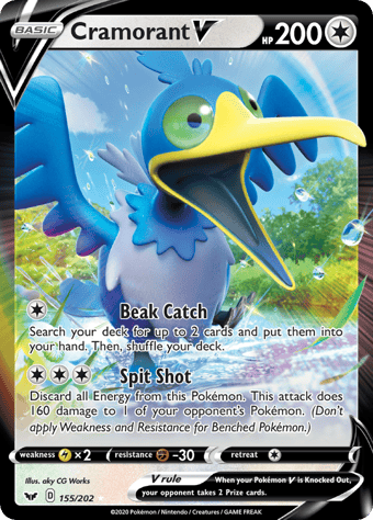 Cramorant V Sword & Shield Pokemon Card