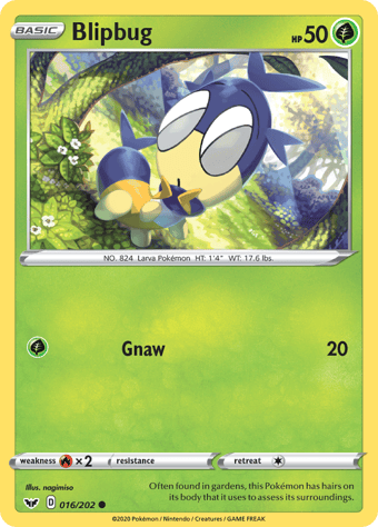 Blipbug Sword & Shield Pokemon Card