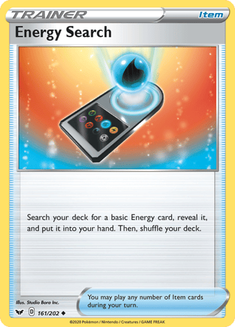 Energy Search Sword & Shield Pokemon Card