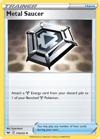 Metal Saucer Sword & Shield Pokemon Card