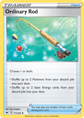 Ordinary Rod Sword & Shield Pokemon Card