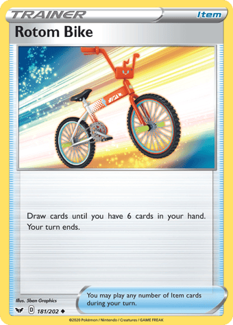 Rotom Bike Sword & Shield Pokemon Card
