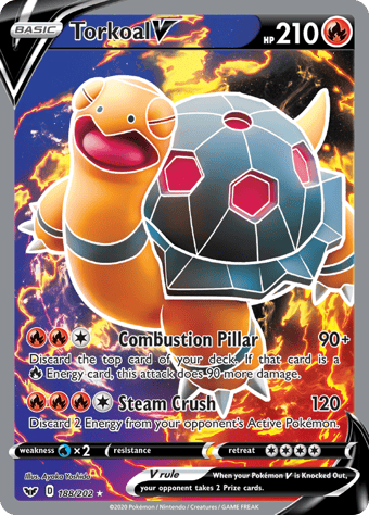 Torkoal V Sword & Shield Pokemon Card