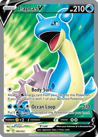 Lapras V Sword & Shield Pokemon Card