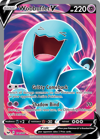Wobbuffet V Sword & Shield Pokemon Card
