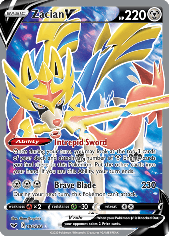 Zacian V Sword & Shield Pokemon Card
