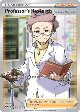 Professor's Research (Professor Magnolia) Sword & Shield Pokemon Card
