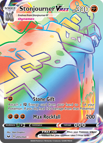 Stonjourner VMAX Sword & Shield Pokemon Card