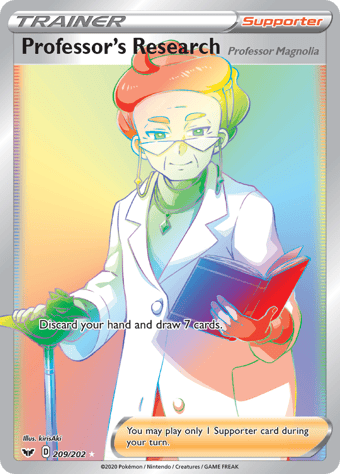 Professor's Research (Professor Magnolia) Sword & Shield Pokemon Card