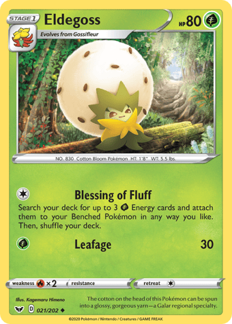 Eldegoss Sword & Shield Pokemon Card