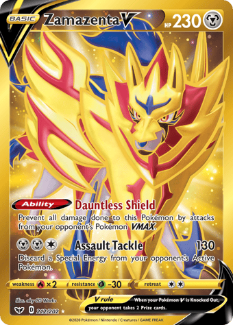 Zamazenta V Sword & Shield Pokemon Card