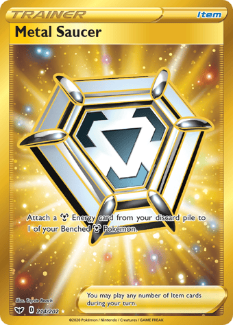 Metal Saucer Sword & Shield Pokemon Card