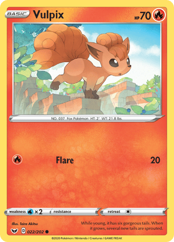 Vulpix Sword & Shield Pokemon Card