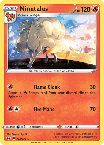 Ninetales Sword & Shield Pokemon Card