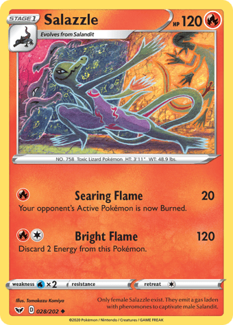 Salazzle Sword & Shield Pokemon Card