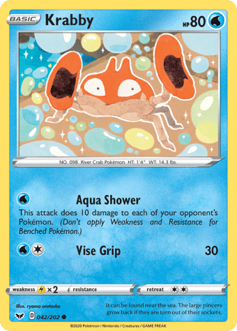 Krabby Sword & Shield Pokemon Card