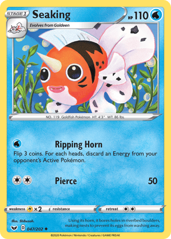 Seaking Sword & Shield Pokemon Card