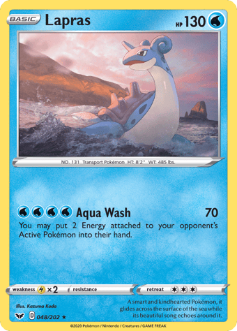 Lapras Sword & Shield Pokemon Card