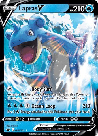 Lapras V Sword & Shield Pokemon Card
