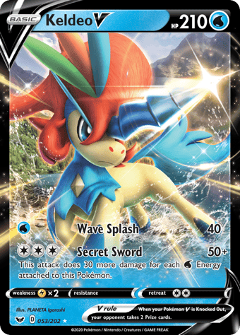 Keldeo V Sword & Shield Pokemon Card