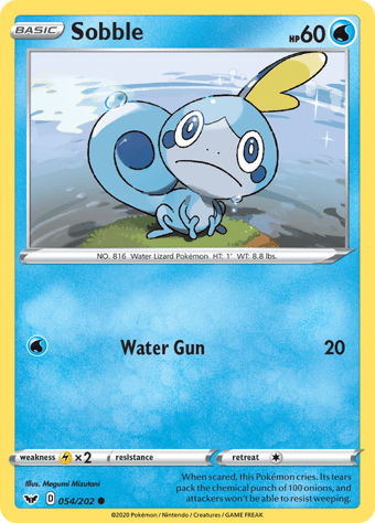 Sobble Sword & Shield Pokemon Card
