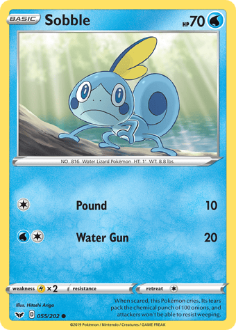Sobble Sword & Shield Pokemon Card