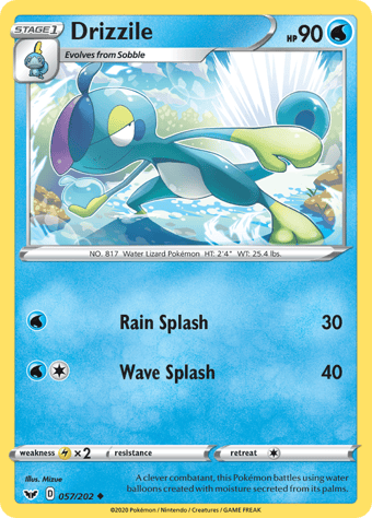 Drizzile Sword & Shield Pokemon Card