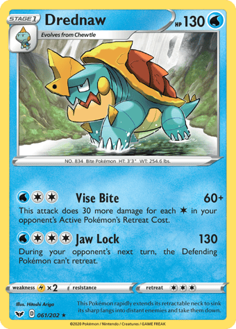Drednaw Sword & Shield Pokemon Card