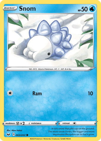 Snom Sword & Shield Pokemon Card