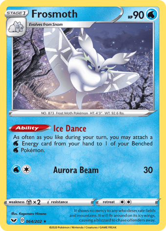 Frosmoth Sword & Shield Pokemon Card