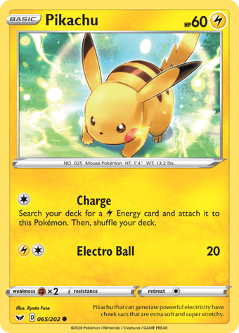 Pikachu Sword & Shield Pokemon Card