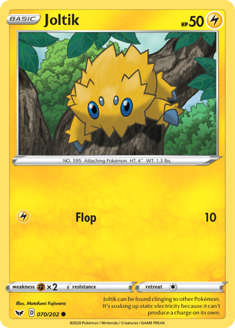 Joltik Sword & Shield Pokemon Card