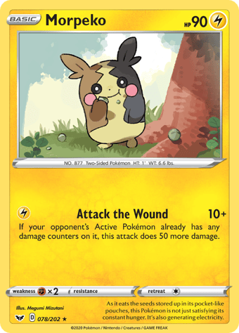 Morpeko Sword & Shield Pokemon Card