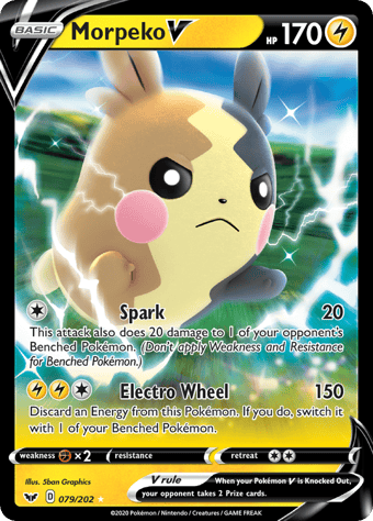 Morpeko V Sword & Shield Pokemon Card