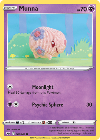 Munna Sword & Shield Pokemon Card