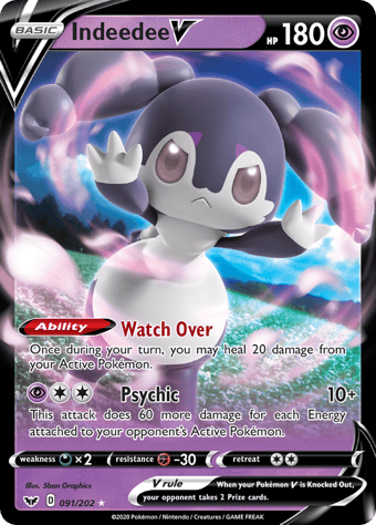 Indeedee V Sword & Shield Pokemon Card