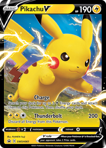Pikachu V SWSH Black Star Promos Pokemon Card