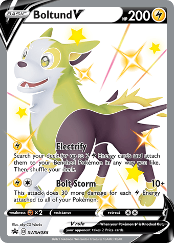 Boltund V SWSH Black Star Promos Pokemon Card