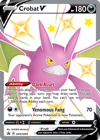 Crobat V SWSH Black Star Promos Pokemon Card