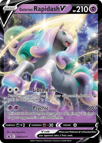 Galarian Rapidash V SWSH Black Star Promos Pokemon Card