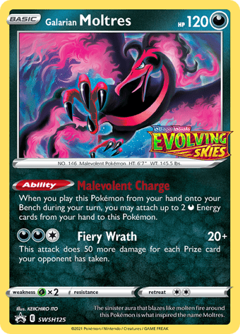 Galarian Moltres SWSH Black Star Promos Pokemon Card