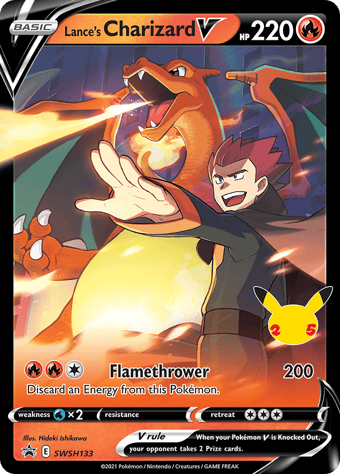 Lance's Charizard V SWSH Black Star Promos Pokemon Card